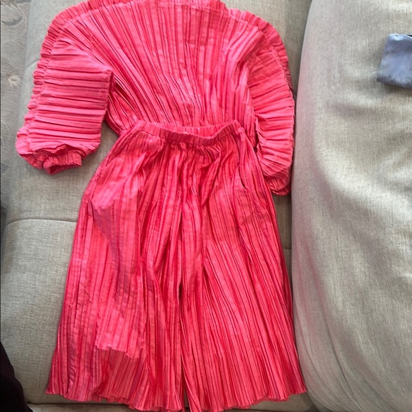 Cult Gaia Kids Matching Set in Vibrant Pink